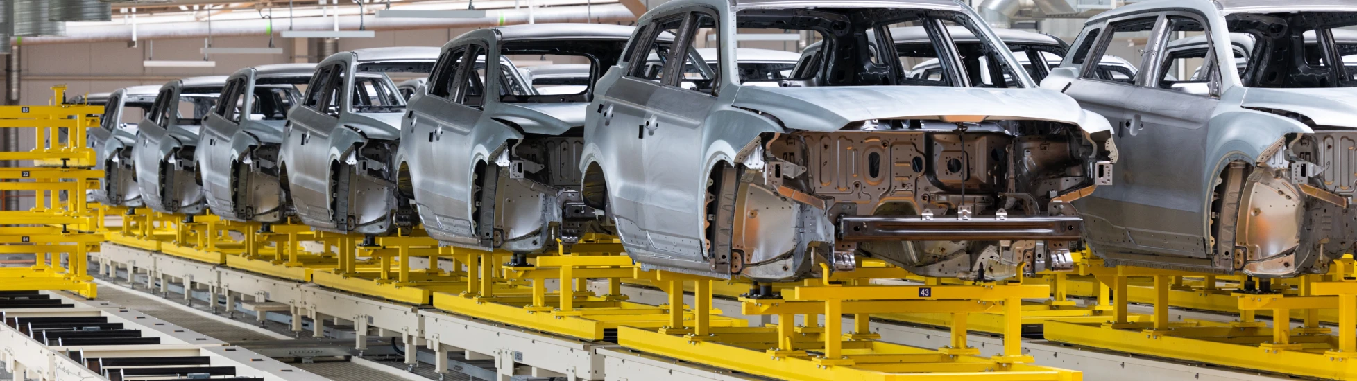 Cars being built